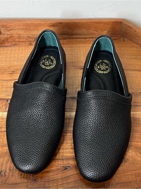 L.B. Evans Men Black Opera Aristocrat Casual Leather Loafers Slippers Sz 8.5